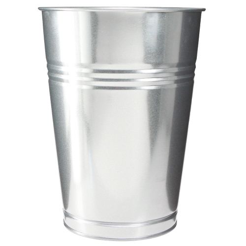 Floristik24 Vase décoratif pour décoration à sec vase métal argenté H30cm 7,5l