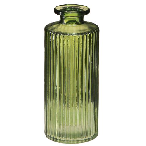 Vases décoratifs mini vases verts verre rétro Ø5cm H13cm 6 pcs