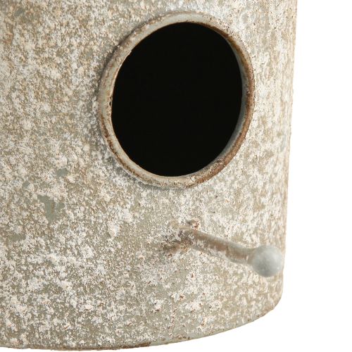 Article Nichoir décoratif en métal à suspendre en style antique Ø15cm H21cm