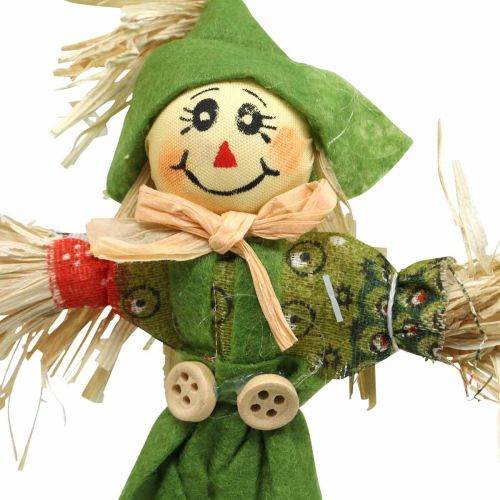 Floristik24 Décoration épouvantail 17cm couleurs assorties L33cm 16 pcs