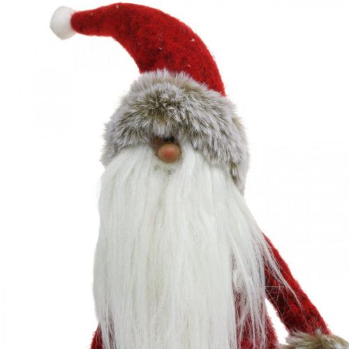 FIGURINE PÈRE NOËL debout décoration Père Noël rouge luxe ornement de Noël  60 cm EUR 24,30 - PicClick FR