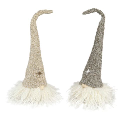 Gnome déco avec chapeau en feutre Déco de table H28cm 2pcs