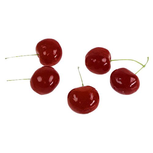 Floristik24 Déco-cerises rouge foncé 3cm (lot de 12