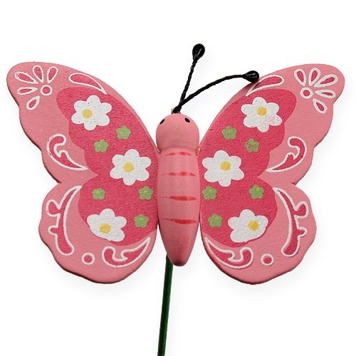 Article Papillon sur bâton 8cm 18 pcs