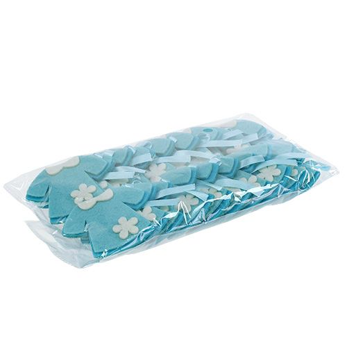 Article Robe en feutre décoration naissance bleu 7cm 20 pcs