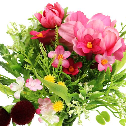 Floristik24 Bouquet de fleurs de décoration rose 20 cm