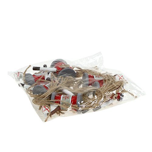Floristik24 Décoration-Cintre Cheval rouge-blanc 20cm 6pcs
