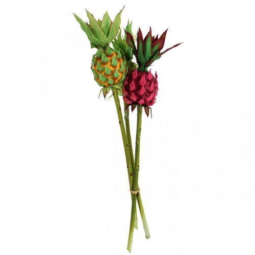 Floristik24 Déco ananas fruit artificiel déco fruits Ø7cm H50cm 3pcs