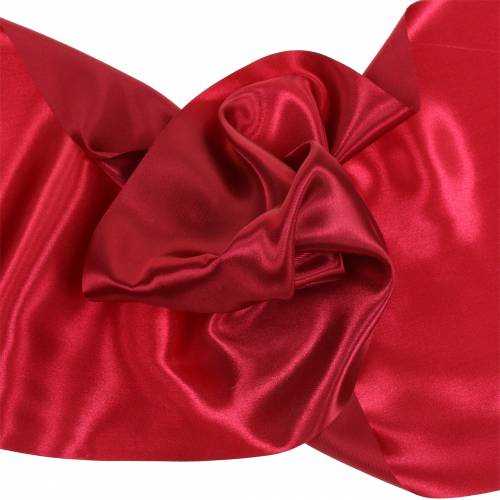 Floristik24 Ruban satin table ruban Bordeaux 200mm 10m