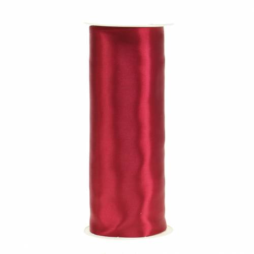 Floristik24 Ruban satin table ruban Bordeaux 200mm 10m