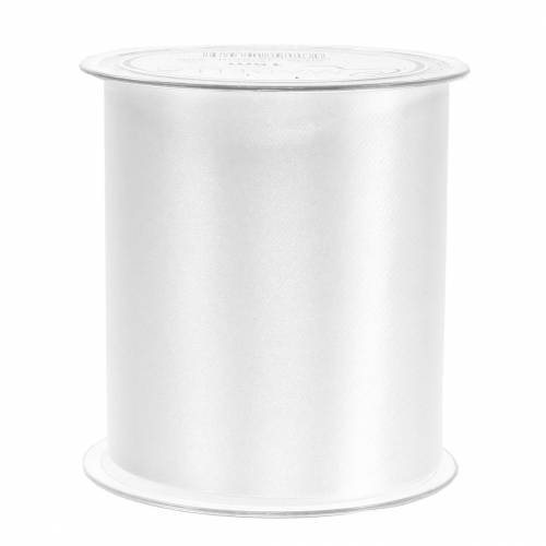 Floristik24 Ruban de table ruban satin blanc 100mm 15m