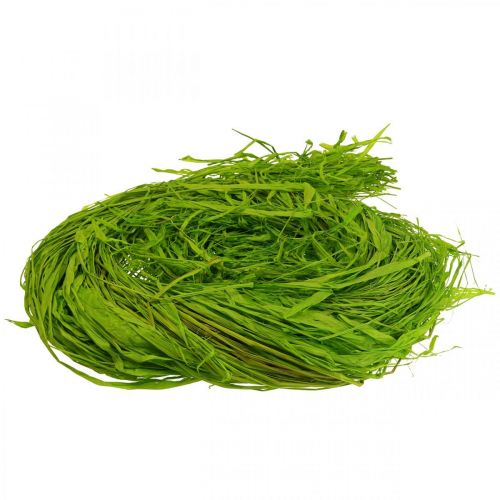 Floristik24 Raphia décoratif pour travaux manuels raphia naturel raphia vert pomme 200g
