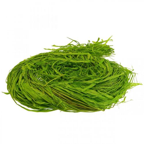 Floristik24 Raphia décoratif pour travaux manuels Raphia naturel vert pomme 200g