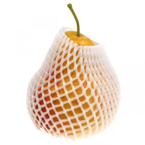 Floristik24 Déco poire jaune rouge, déco fruits, mannequin alimentaire 12,5cm