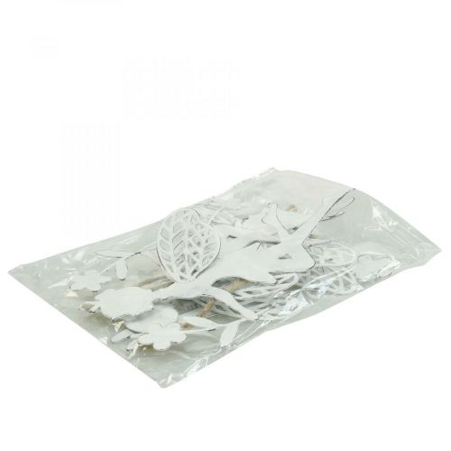 Article Elfes décoratifs décoration de fenêtre ressort métal blanc H20cm 4 pièces