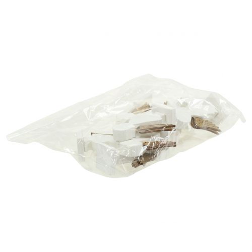 Floristik24 Deco Angel blanc avec ailes dorées 8,5cm 8pcs