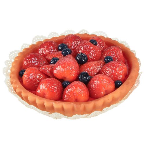 Article Tarte aux fraises décorative factice alimentaire boulangerie Ø15cm