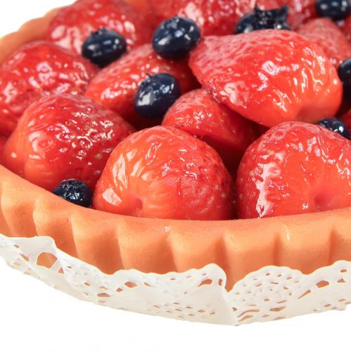 Article Décoration gâteau aux fraises nourriture factice boulangerie Ø15cm