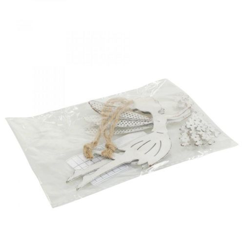 Article Décoration de fenêtre féerique décorative printemps métal elfe blanc 15×10cm 2 pcs