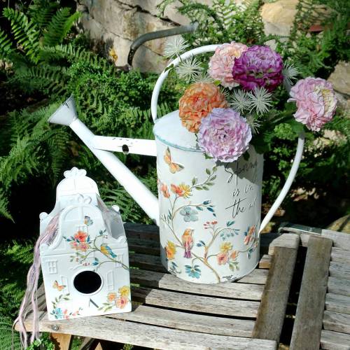 Floristik24 Arrosoir décoratif à motif de fleurs et dire métal Ø21.5cm H43cm