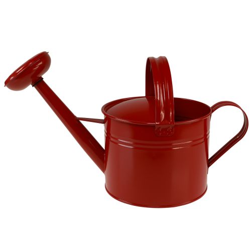 Article Arrosoir décoratif cruche métal rouge pour plantation H26cm 5L