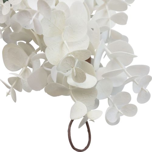 Article Guirlande décorative guirlande végétale eucalyptus roses artificielles aspect sec 170cm blanchies