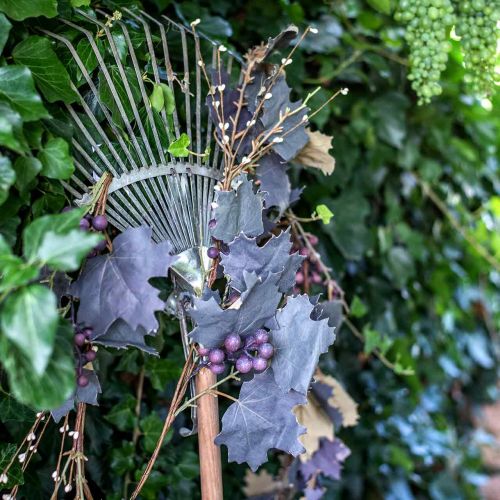 Guirlande décorative feuilles de vigne et raisins guirlande d'automne 180cm
