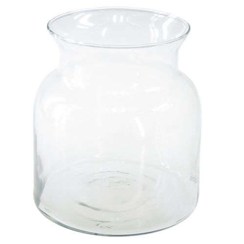 Vase décoratif en verre lanterne verre clair Ø18cm H20cm