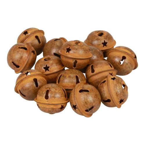 Cloches décoratives en métal Cloches de Noël décoratives rouille 2cm 24 pcs