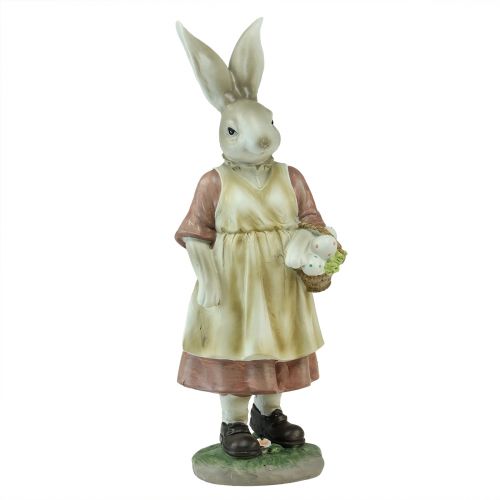 Floristik24 Panier décoratif lapin femme oeufs de Pâques figurine décorative Pâques H37cm