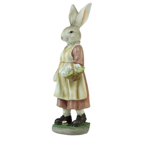 Article Panier décoratif lapin femme oeufs de Pâques figurine décorative Pâques H37cm
