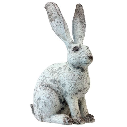 Floristik24 Figurine décorative Lapin Assis Shabby Chic Blanc H46,5 cm