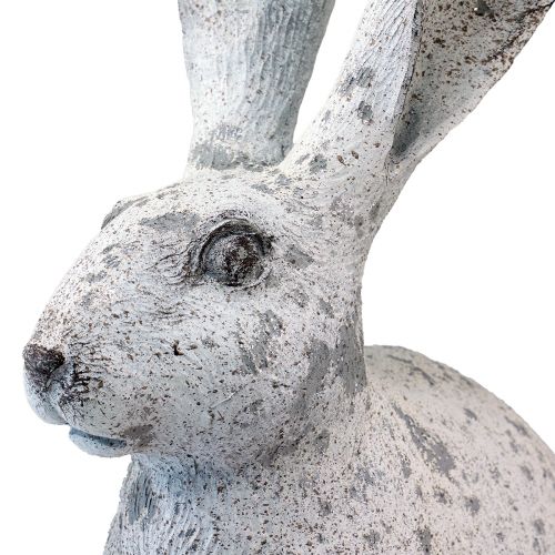 Article Figurine décorative Lapin Assis Shabby Chic Blanc H46,5 cm