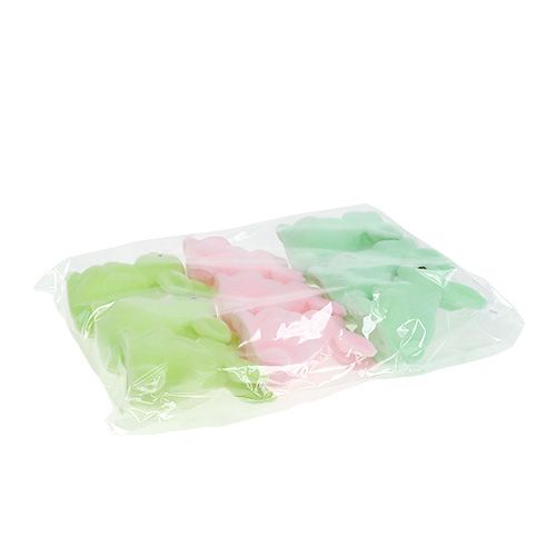 Floristik24 Lapin déco en couleur pastel assort. 9,5cm 9P.