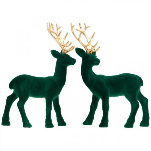 Branche décorative: Bois de cerf en laine