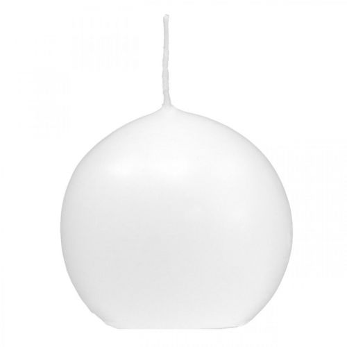 Bougies décoratives Bougies boules blanches Bougies de l&#39;Avent Ø60mm 16 pièces
