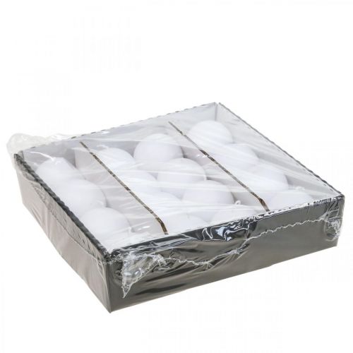 Article Bougies décoratives boules blanches Bougies de l&#39;Avent Ø60mm 16 pcs