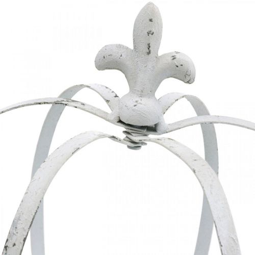 Floristik24 Couronne décorative blanche shabby chic décoration de jardin en métal lot de 3