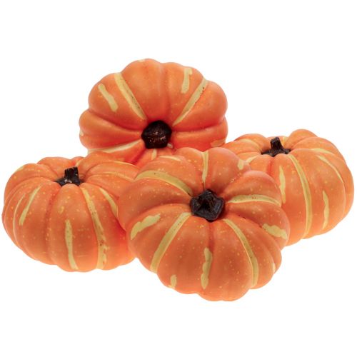 Floristik24 Décoration citrouille Halloween, décoration de table automne orange 12,5cm H7cm 4pcs