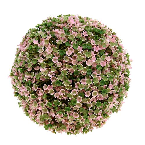 Floristik24 Boule décorative boule de fleurs artificielles rose vert Ø18cm 1 pc