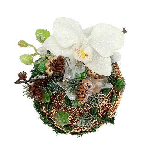 Boule déco marron foncé Ø15cm | Floristik24.fr
