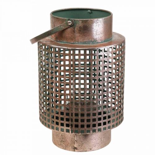 Article Lanterne décorative lanterne métal avec anse rosace Ø18cm H29cm