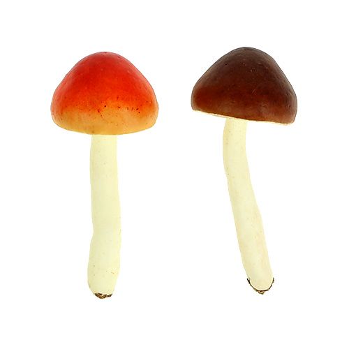 Floristik24 Champignons déco marron, orange 9cm 12pcs