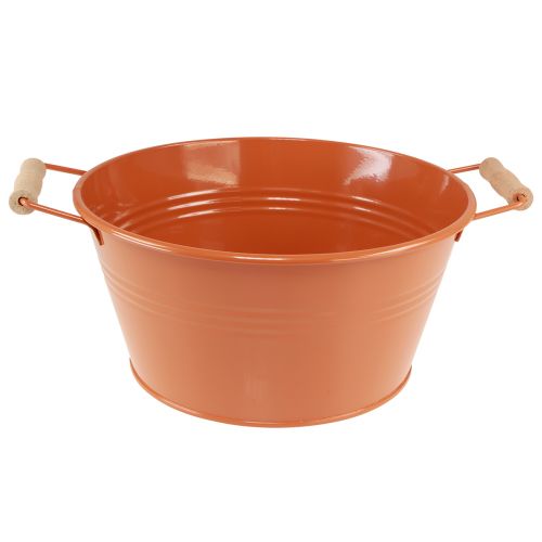 Floristik24 Bol décoratif avec anses métal marron orange Ø29cm H14,5cm