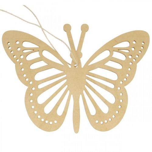 Article Papillons décoratifs cintre décoratif beige/rose/jaune 12cm 12 pcs