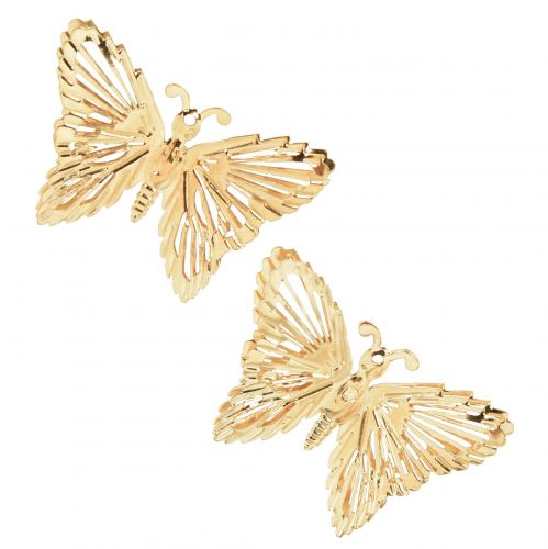 Papillons décoratifs en métal à suspendre doré 5cm 30 pcs