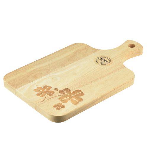 Floristik24 Planche à découper décorative avec feuilles de trèfle en bois de manguier 38×22cm