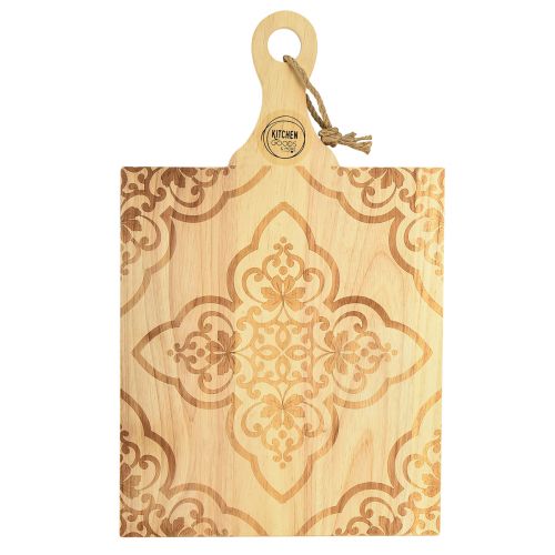Planche à découper décorative plateau rectangulaire en bois de manguier 33×29cm