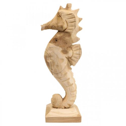 Hippocampe déco bois grand, décoration maritime H38cm