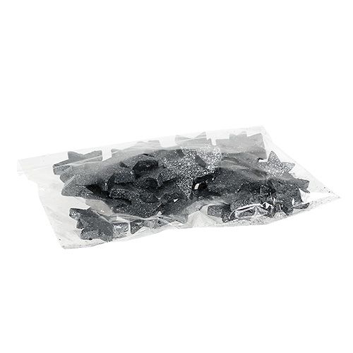 Floristik24 Étoiles décoratives à disperser 4-5cm noir 40pcs